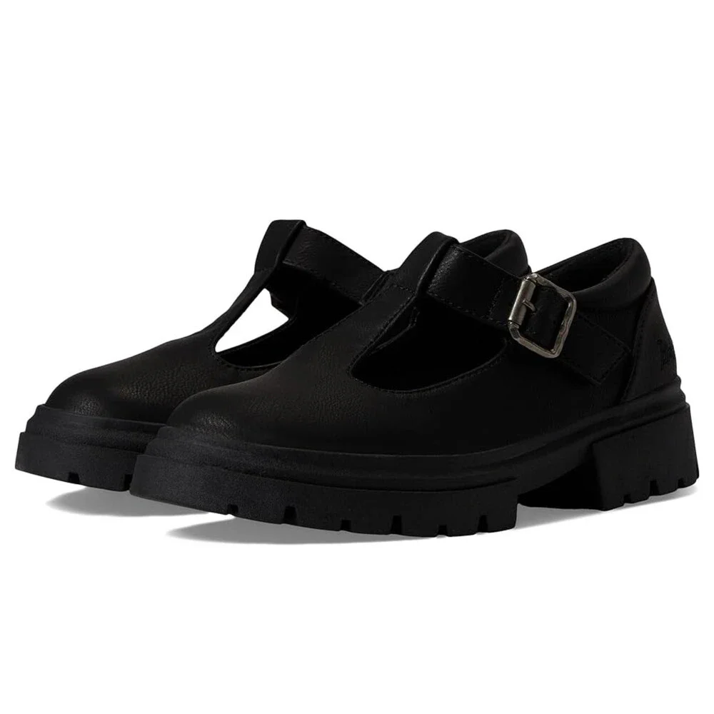 Blowfish Malibu Cevee Mary Jane Kids US 2 Black Adjustable Strap Shoes ZAP1739